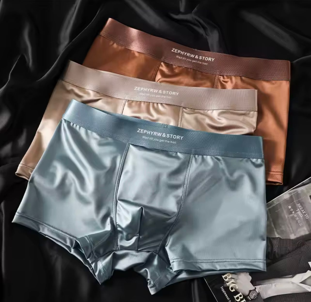 BOXER UOMO IN SETA DI GHIACCIO